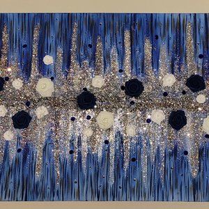 Handmade acrylic painting wall art abstract 30inx40in